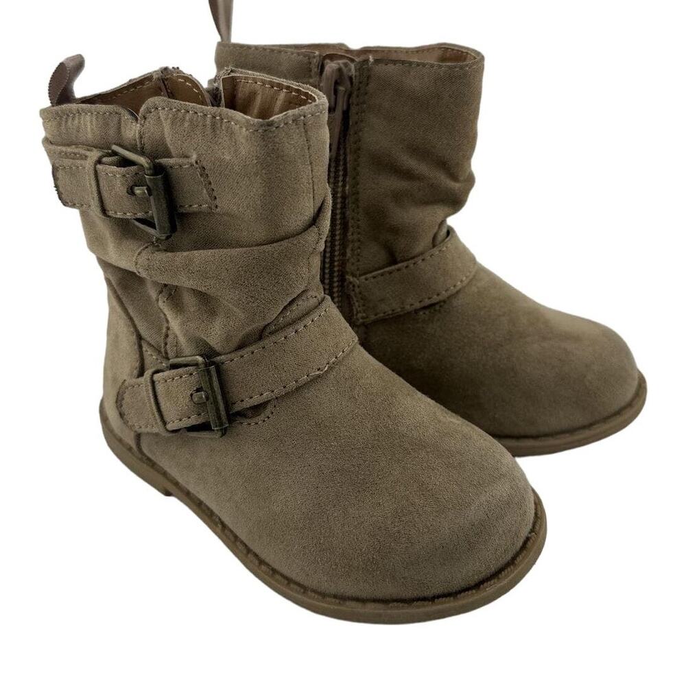 Old Navy Tan/Beige Boots Faux Suede Girls Toddler Size 6